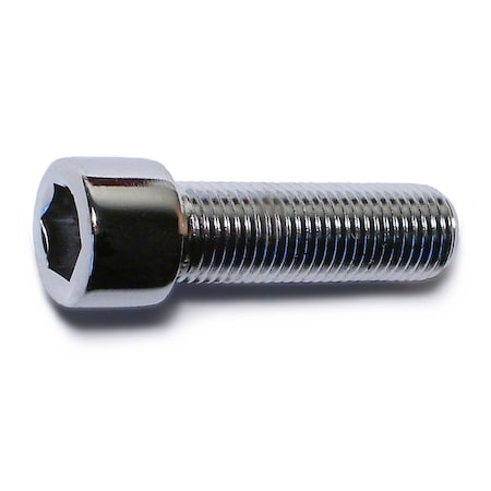 3/8-24 Socket Head Cap Screw, Chrome Plated Steel, 1-1/4 In Length, 10 PK